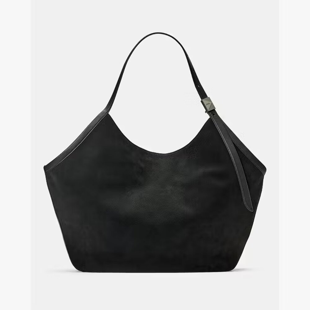 kate spade Deco Suede Large Tulip Tote in Black with Dust Bag (New!)